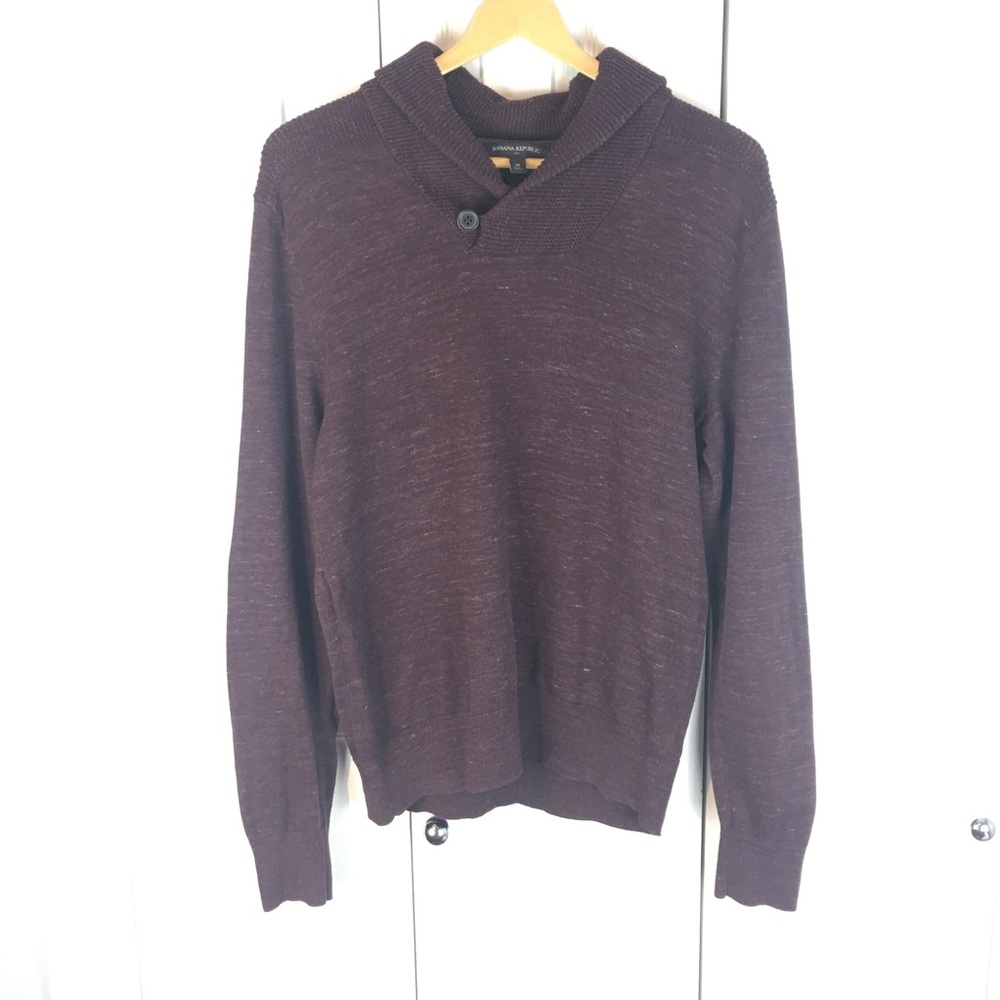 100% cotton shawl collar sweater